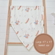 Load image into Gallery viewer, Gone Fishing Baby Muslin Cotton Blanket
