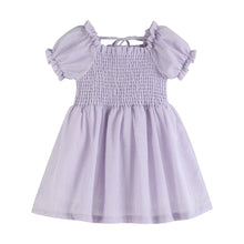 Load image into Gallery viewer, Smocked Purple Dress