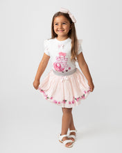 Load image into Gallery viewer, Pink Holiday Shop Skirt Set

