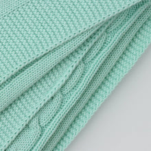 Load image into Gallery viewer, Baby Blanket with Cotton Knitted Braids
