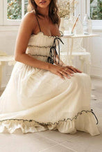 Load image into Gallery viewer, Spaghetti strap strappy bow tie swing maxi sun dress
