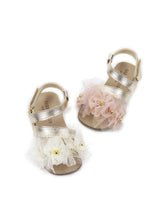 Load image into Gallery viewer, Gold Petal Sandals
