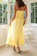 Load image into Gallery viewer, Spaghetti strap strappy bow tie swing maxi sun dress

