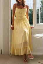 Load image into Gallery viewer, Spaghetti strap strappy bow tie swing maxi sun dress
