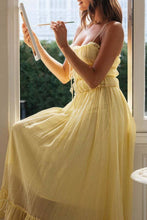 Load image into Gallery viewer, Spaghetti strap strappy bow tie swing maxi sun dress
