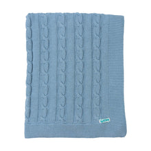 Load image into Gallery viewer, Baby Blanket with Cotton Knitted Braids
