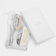 Load image into Gallery viewer, Silver Plated Brush and Comb
