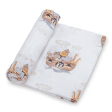 Load image into Gallery viewer, Noah's Ark Baby Swaddle Blanket
