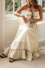 Load image into Gallery viewer, Spaghetti strap strappy bow tie swing maxi sun dress
