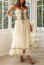 Load image into Gallery viewer, Spaghetti strap strappy bow tie swing maxi sun dress
