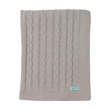 Load image into Gallery viewer, Baby Blanket with Cotton Knitted Braids
