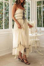 Load image into Gallery viewer, Spaghetti strap strappy bow tie swing maxi sun dress
