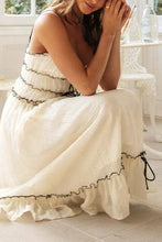 Load image into Gallery viewer, Spaghetti strap strappy bow tie swing maxi sun dress
