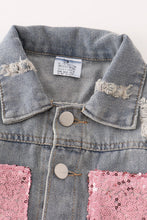 Load image into Gallery viewer, Denim Sequin Pocket Jacket
