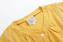 Load image into Gallery viewer, Ladies Mustard Cotton and Lace Ruffle Dress
