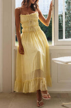 Load image into Gallery viewer, Spaghetti strap strappy bow tie swing maxi sun dress
