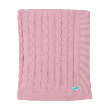Load image into Gallery viewer, Baby Blanket with Cotton Knitted Braids
