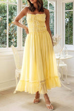 Load image into Gallery viewer, Spaghetti strap strappy bow tie swing maxi sun dress
