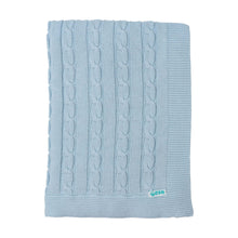 Load image into Gallery viewer, Baby Blanket with Cotton Knitted Braids
