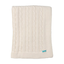 Load image into Gallery viewer, Baby Blanket with Cotton Knitted Braids
