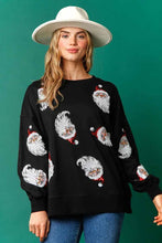Load image into Gallery viewer, Black santa claus sweatshirt for adult
