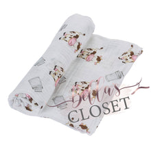 Load image into Gallery viewer, Animal Print Baby Swaddle Blankets
