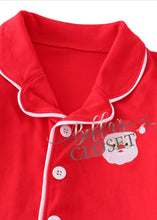 Load image into Gallery viewer, Boys Premium Red Santa Claus Embroidery Pajamas
