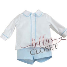 Load image into Gallery viewer, BoyS Blue Jam Pants &amp; White Shirt Set
