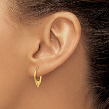 Load image into Gallery viewer, 14K Heart Hoop Earrings

