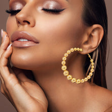 Load image into Gallery viewer, Oversized Metal Bubble Hoop Earrings
