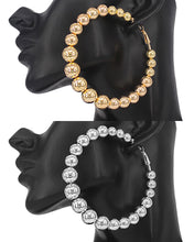 Load image into Gallery viewer, Oversized Metal Bubble Hoop Earrings
