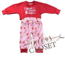 Load image into Gallery viewer, Girls Red Cookie Christmas Jumpsuit 2pc

