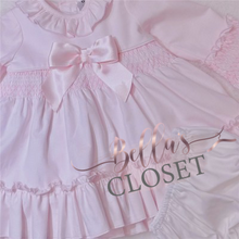 Load image into Gallery viewer, Baby Girl Pink Puff Ball Dress with pants
