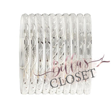 Load image into Gallery viewer, 4mm Silver Layered Bangle Bracelets
