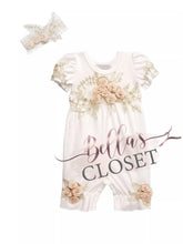 Load image into Gallery viewer, Baby Girl's 3D Flower Romper
