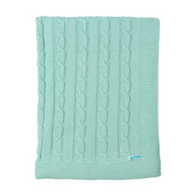 Load image into Gallery viewer, Baby Blanket with Cotton Knitted Braids
