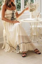Load image into Gallery viewer, Spaghetti strap strappy bow tie swing maxi sun dress

