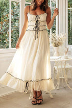 Load image into Gallery viewer, Spaghetti strap strappy bow tie swing maxi sun dress
