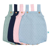 Load image into Gallery viewer, Baby Romper Perforated Cotton Knit
