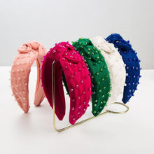 Load image into Gallery viewer, Beaded Knotted Bow Headband
