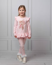 Load image into Gallery viewer, Pink Diamonte Ballet Pump Legging Set

